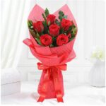 Vivid Love 6 Red Roses Bouquet