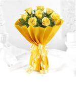 Enticing 8 Yellow Roses Bouquet