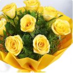 Enticing 8 Yellow Roses Bouquet - Image 2