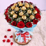 ferro rocher with red roses 16