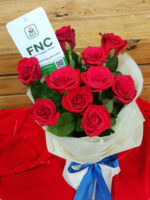 10 Red Roses Bouqet - Image 2