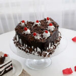 Black forest Heart Shape Cake