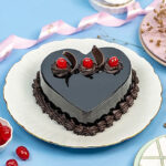 Chocolate Truffle Heart Shape Cake
