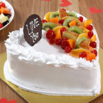 Heart Shape Fruit Cake