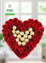 Express Love Heart Shape Rose - Image 2