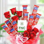 Kitkat & Roses Vase Arrangement