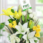 Lily Flowers Basket Arrangement