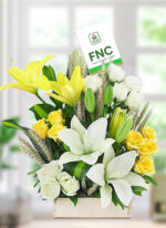 Lily Flowers Basket Arrangement