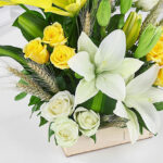 Lily Flowers Basket Arrangement - Image 2
