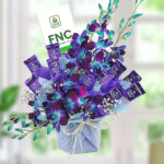 Dairy Milk With Orchid Vase Arrangement