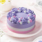 Purple Floral Designer Cake