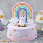 Whimsical Unicorn Chocolate Cake